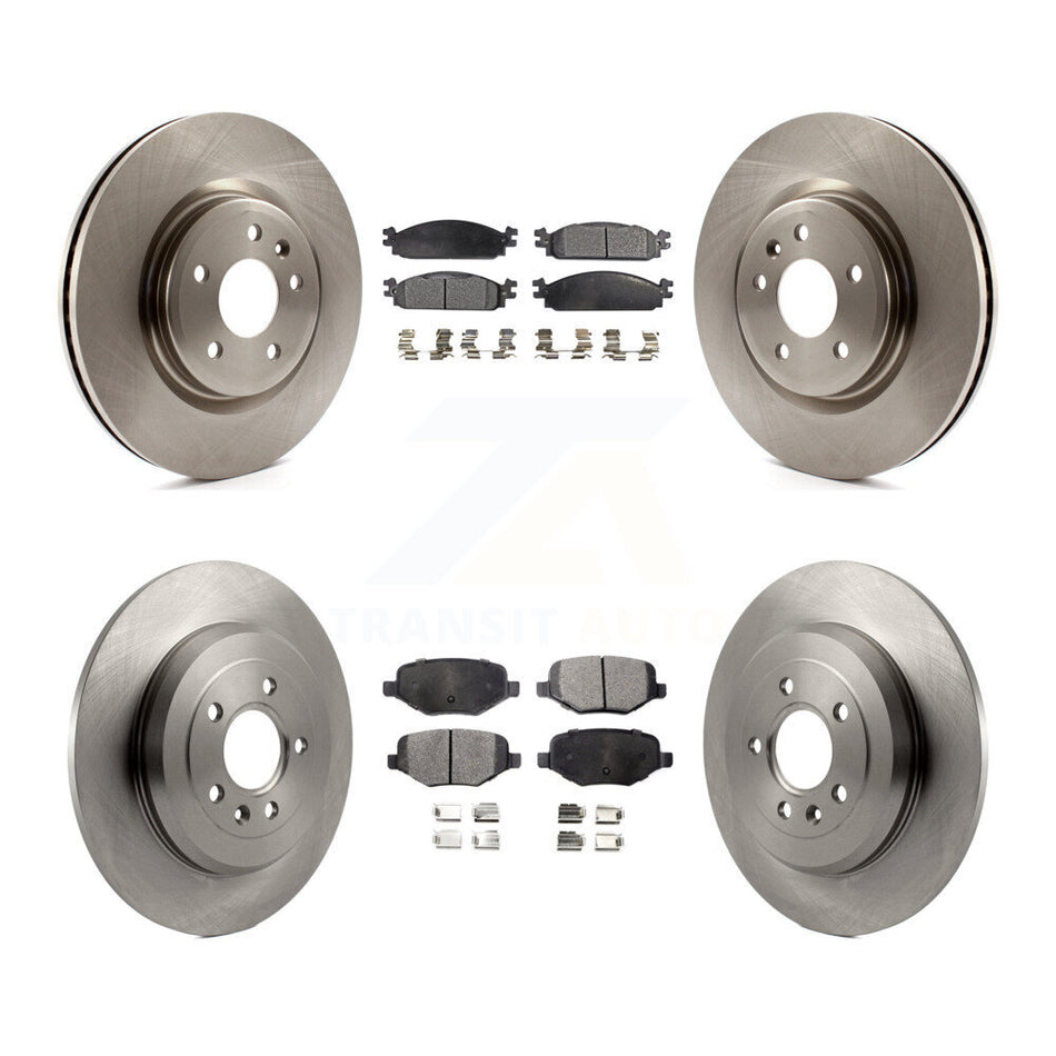 Front Rear Disc Brake Rotors And Ceramic Pads Kit For 2009-2010 Lincoln MKS K8T-100962