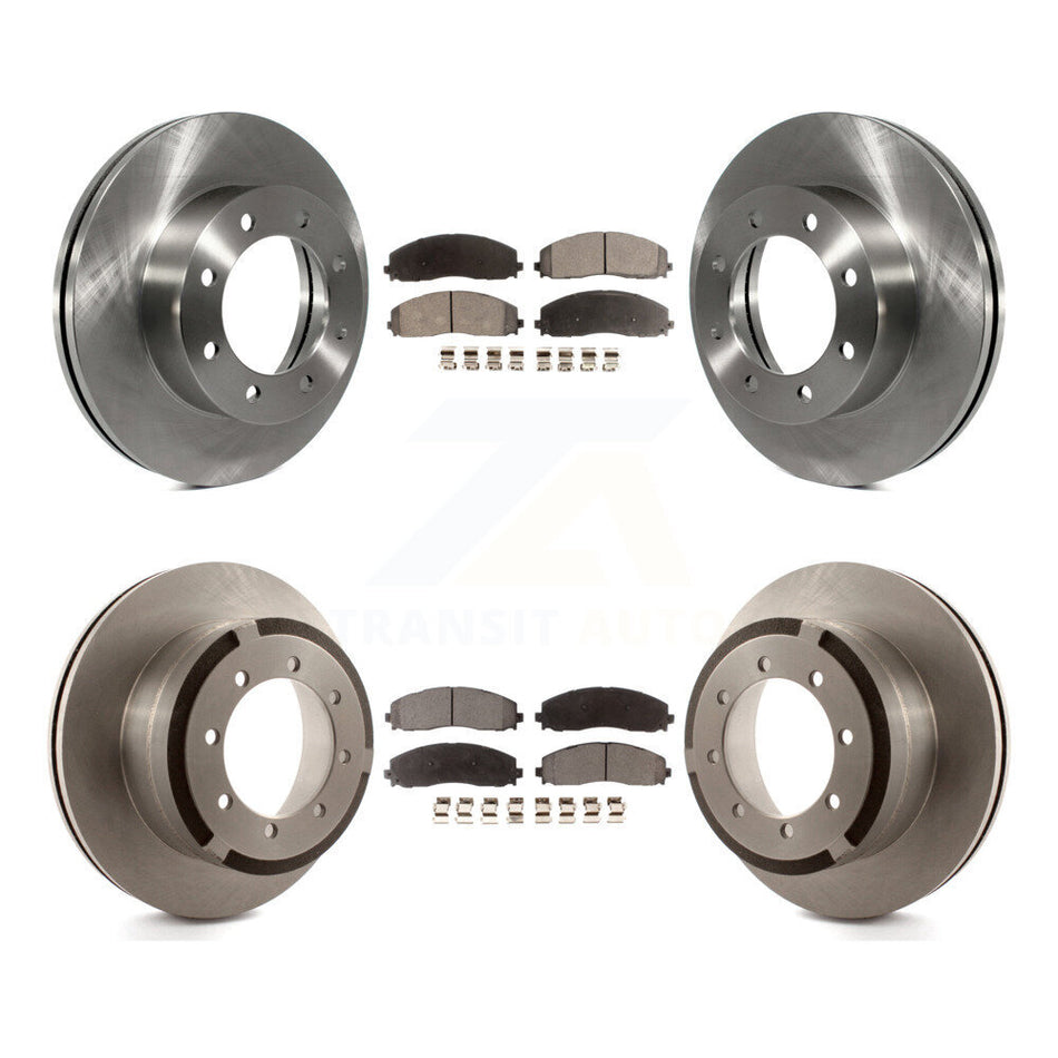 Front Rear Disc Brake Rotors And Ceramic Pads Kit For Ford F-250 Super Duty F-350 F-450 K8T-100979