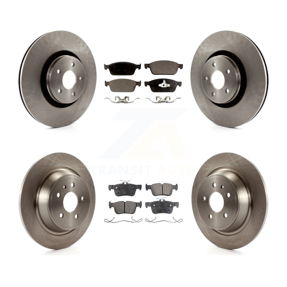 Front Rear Disc Brake Rotors And Ceramic Pads Kit For Lincoln MKC K8T-100984