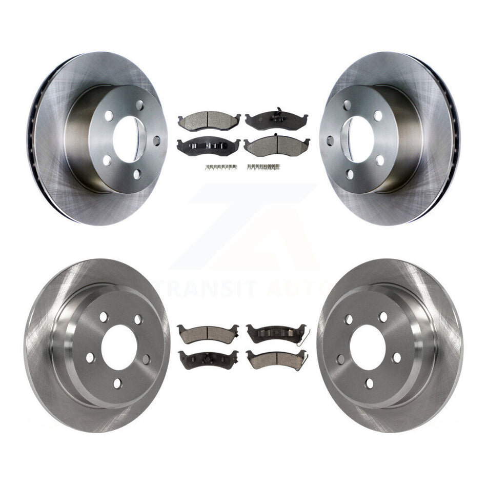 Front Rear Disc Brake Rotors And Ceramic Pads Kit For Jeep Grand Cherokee K8T-100988