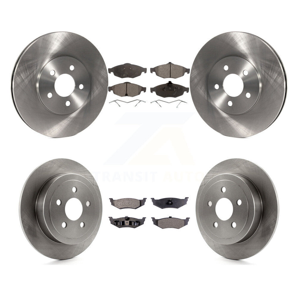Front Rear Disc Brake Rotors And Ceramic Pads Kit For Chrysler Sebring Dodge Stratus K8T-100995