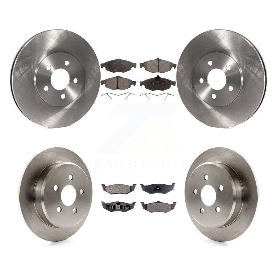 Front Rear Disc Brake Rotors And Ceramic Pads Kit For Chrysler Sebring Dodge Stratus K8T-100996