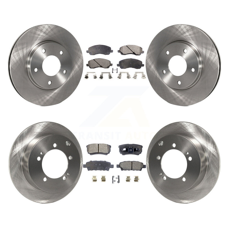 Front Rear Disc Brake Rotors And Ceramic Pads Kit For Mitsubishi Lancer K8T-101006