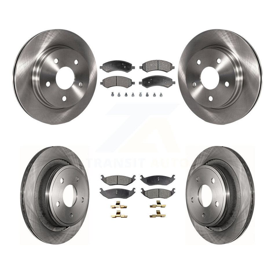 Front Rear Disc Brake Rotors And Ceramic Pads Kit For Ram 1500 Dodge Classic Durango Chrysler Aspen K8T-101017
