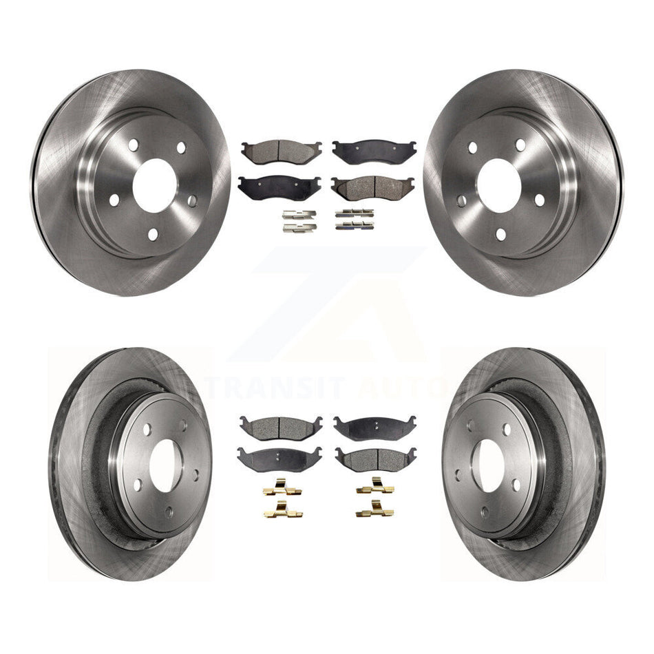 Front Rear Disc Brake Rotors And Ceramic Pads Kit For Dodge Durango Ram 1500 K8T-101019