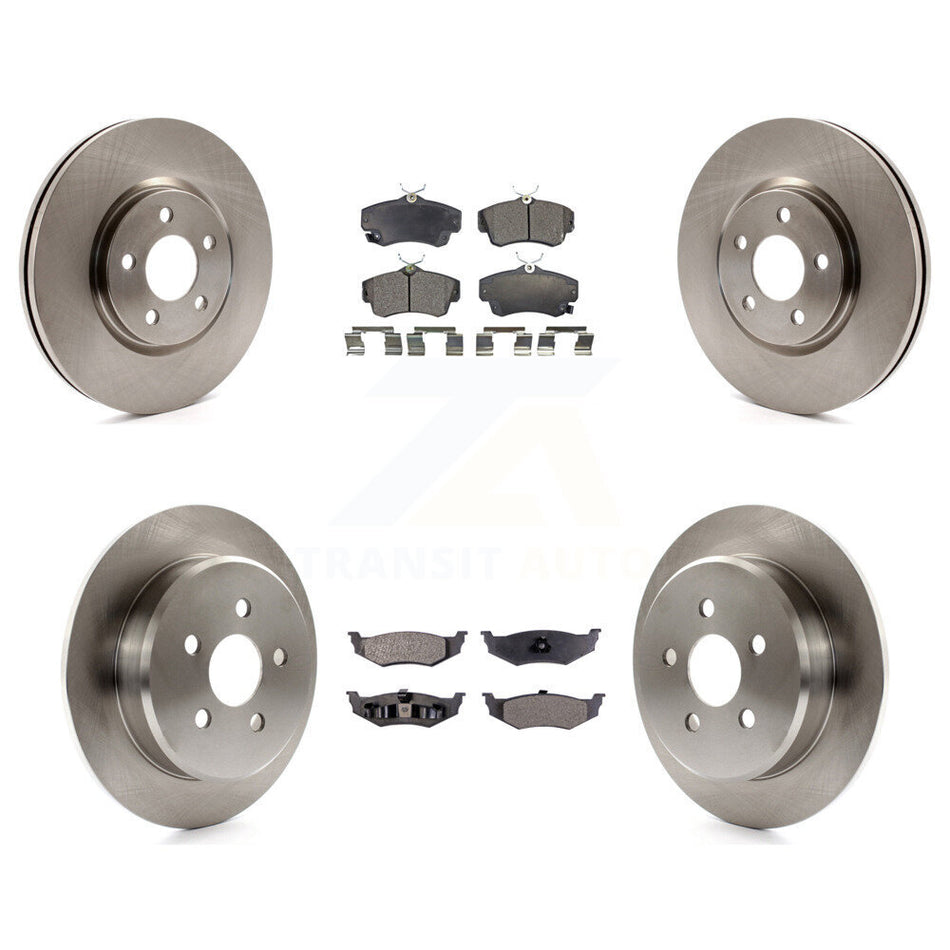 Front Rear Disc Brake Rotors And Ceramic Pads Kit For 2007 Chrysler PT Cruiser Turbocharged K8T-101022