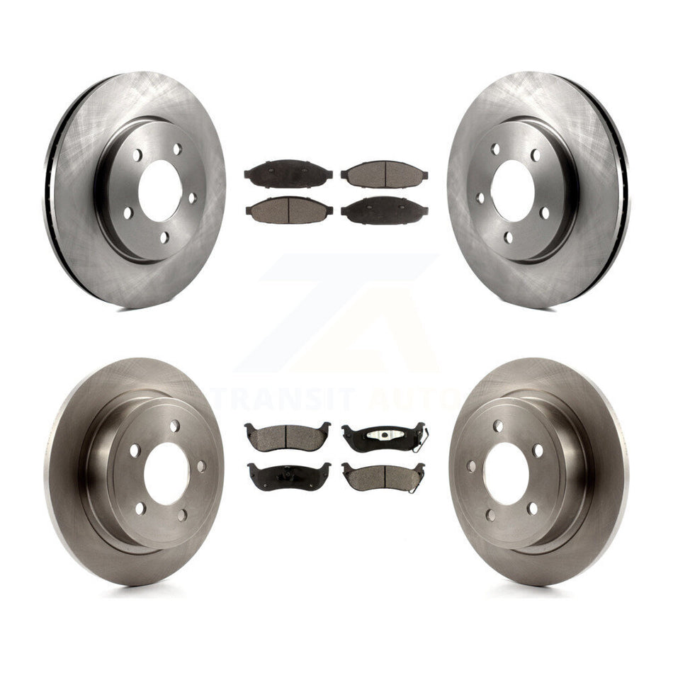 Front Rear Disc Brake Rotors And Ceramic Pads Kit For 2004-2008 Chrysler Pacifica K8T-101026