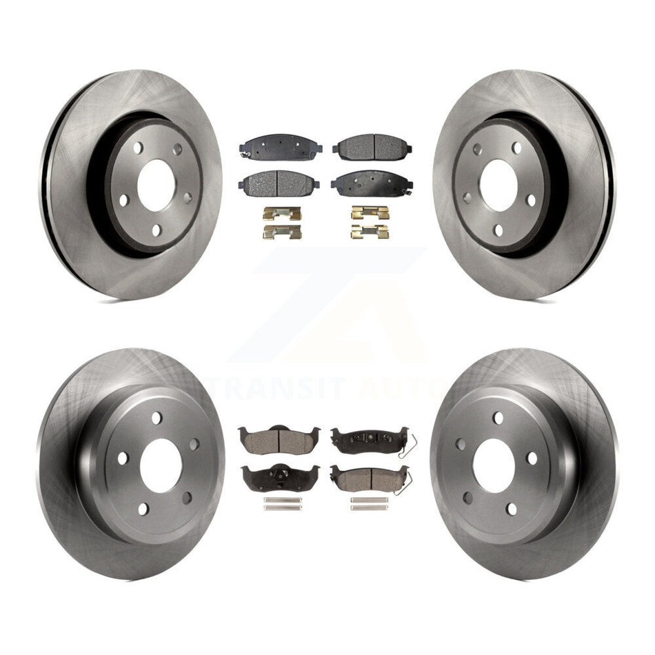 Front Rear Disc Brake Rotors And Ceramic Pads Kit For Jeep Grand Cherokee Commander K8T-101032