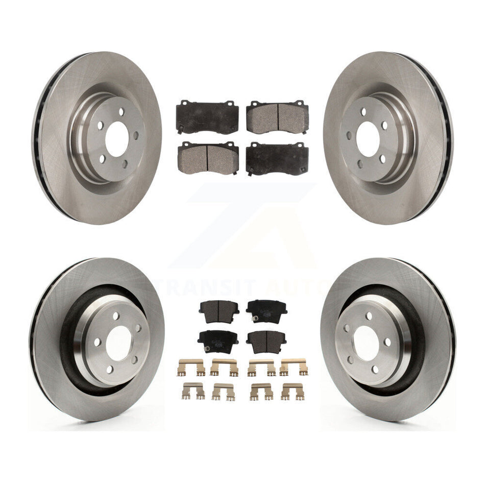 Front Rear Disc Brake Rotors And Ceramic Pads Kit For 2015 Dodge Charger R T Scat Pack with 6.4L K8T-101034