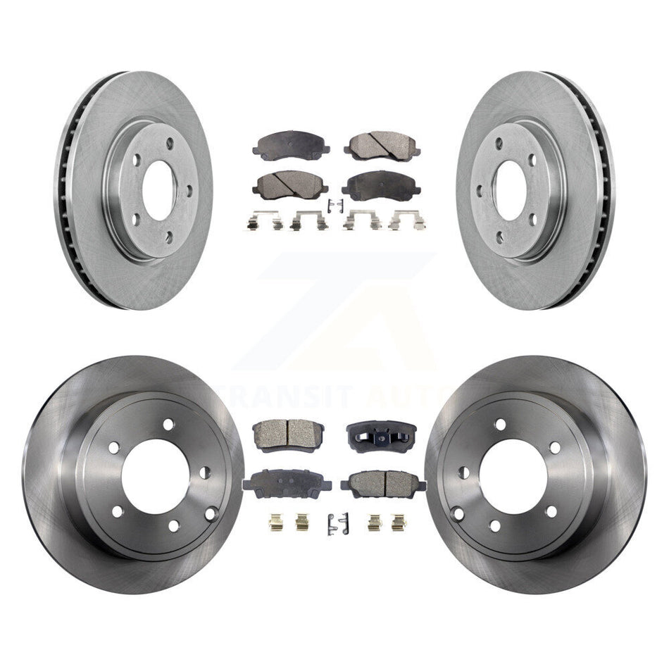 Front Rear Disc Brake Rotors And Ceramic Pads Kit For Mitsubishi Lancer K8T-101037