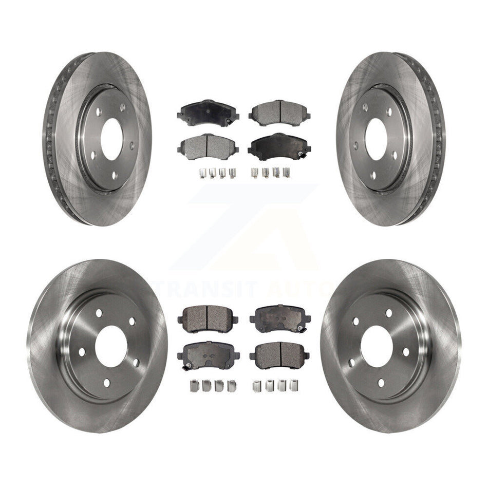 Front Rear Disc Brake Rotors And Ceramic Pads Kit For Dodge Grand Caravan Chrysler Town & Country Journey Volkswagen Routan Ram C/V K8T-101047