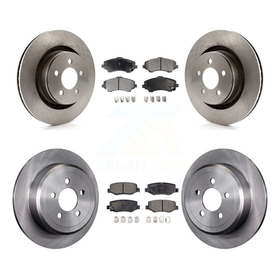 Front Rear Disc Brake Rotors And Ceramic Pads Kit For Jeep Liberty Dodge Nitro With 332mm Diameter Rotor K8T-101048