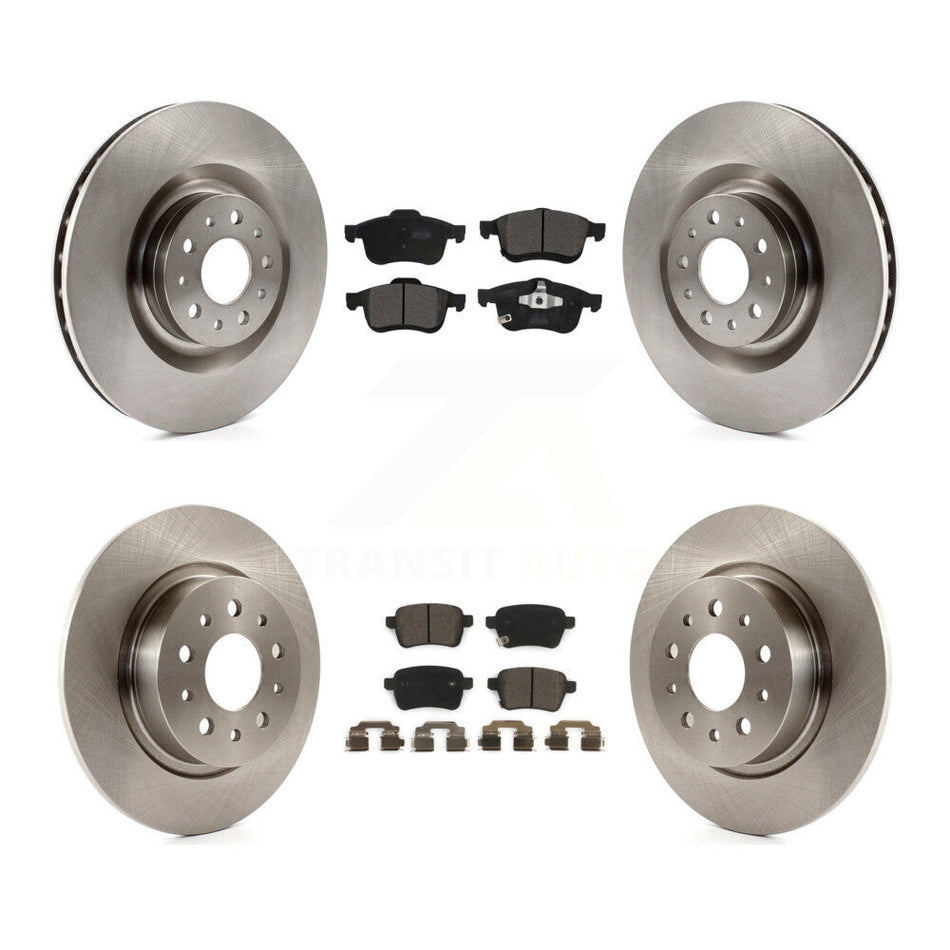 Front Rear Disc Brake Rotors And Ceramic Pads Kit For 2014-2020 Fiat 500L K8T-101066