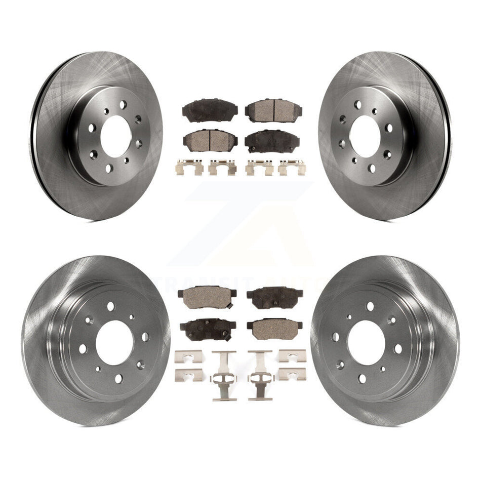 Front Rear Disc Brake Rotors And Ceramic Pads Kit For Acura Integra Honda Civic K8T-101078