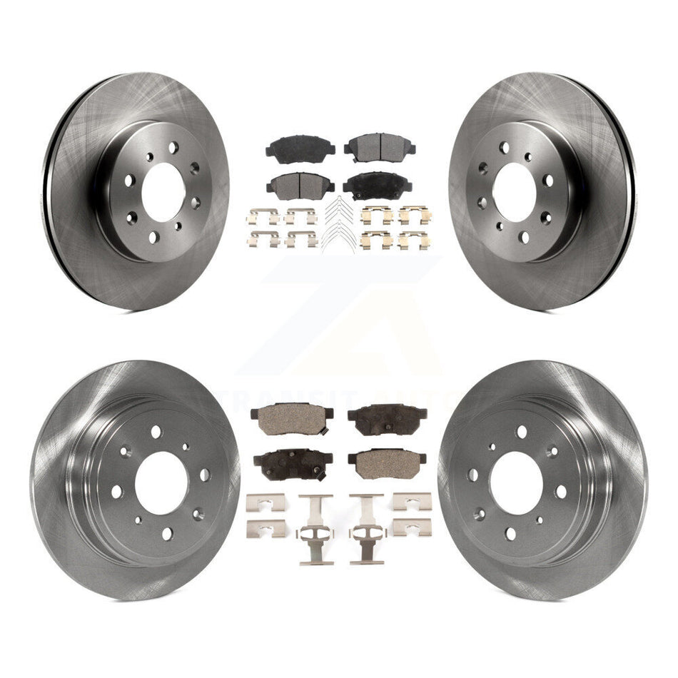Front Rear Disc Brake Rotors And Ceramic Pads Kit For Honda Civic del Sol K8T-101079