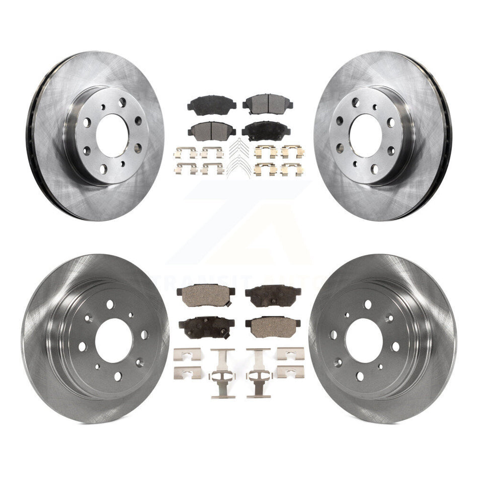 Front Rear Disc Brake Rotors And Ceramic Pads Kit For Honda Civic K8T-101083