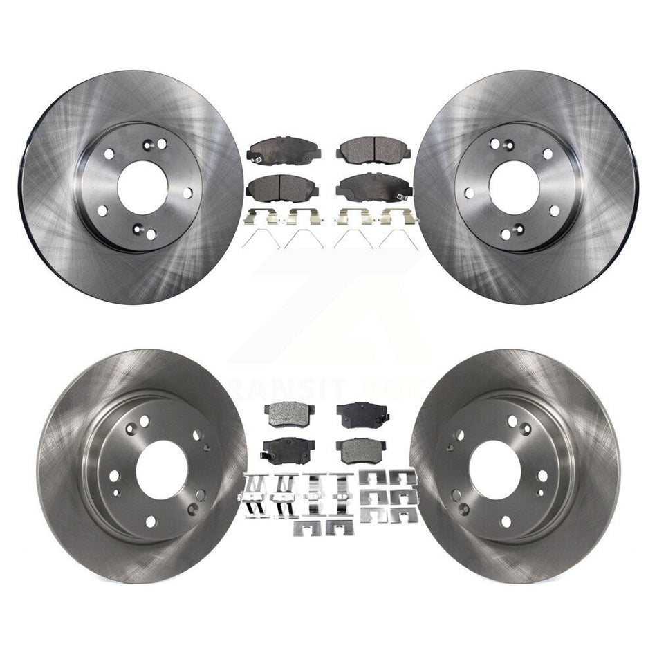 Front Rear Disc Brake Rotors And Ceramic Pads Kit For 2014-2015 Honda Civic Touring K8T-101133