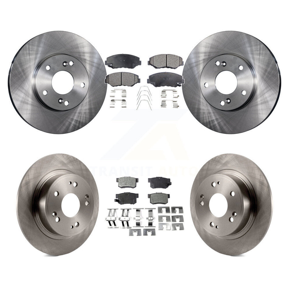 Front Rear Brake Rotor & Ceramic Pad Kit For Honda Accord With 282mm Diameter K8T-101140