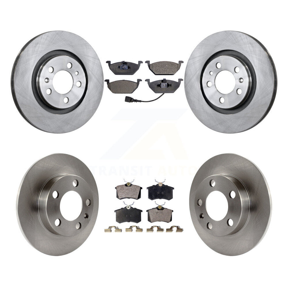 Front Rear Disc Brake Rotors And Ceramic Pads Kit For Volkswagen Beetle Jetta Golf City K8T-101147
