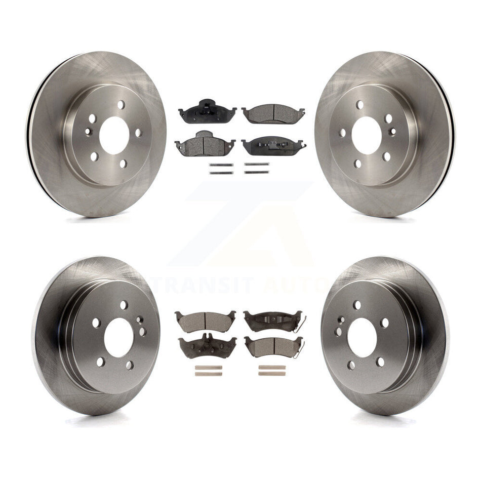 Front Rear Disc Brake Rotors And Ceramic Pads Kit For Mercedes-Benz ML320 ML350 ML430 K8T-101152