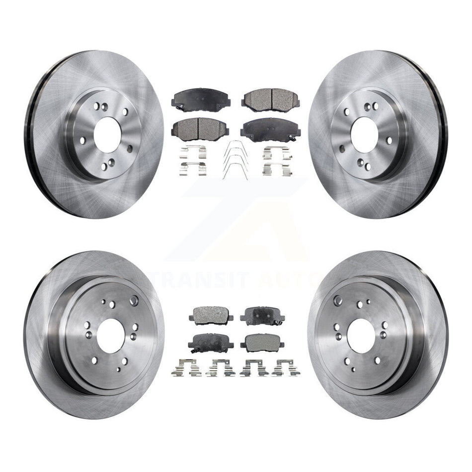 Front Rear Disc Brake Rotors And Ceramic Pads Kit For 2003-2008 Honda Pilot K8T-101161