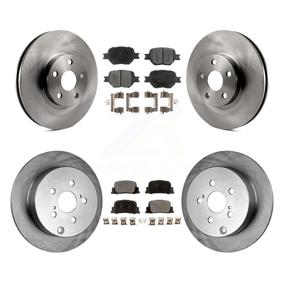 Front Rear Disc Brake Rotors And Ceramic Pads Kit For 2005-2010 Scion tC K8T-101170