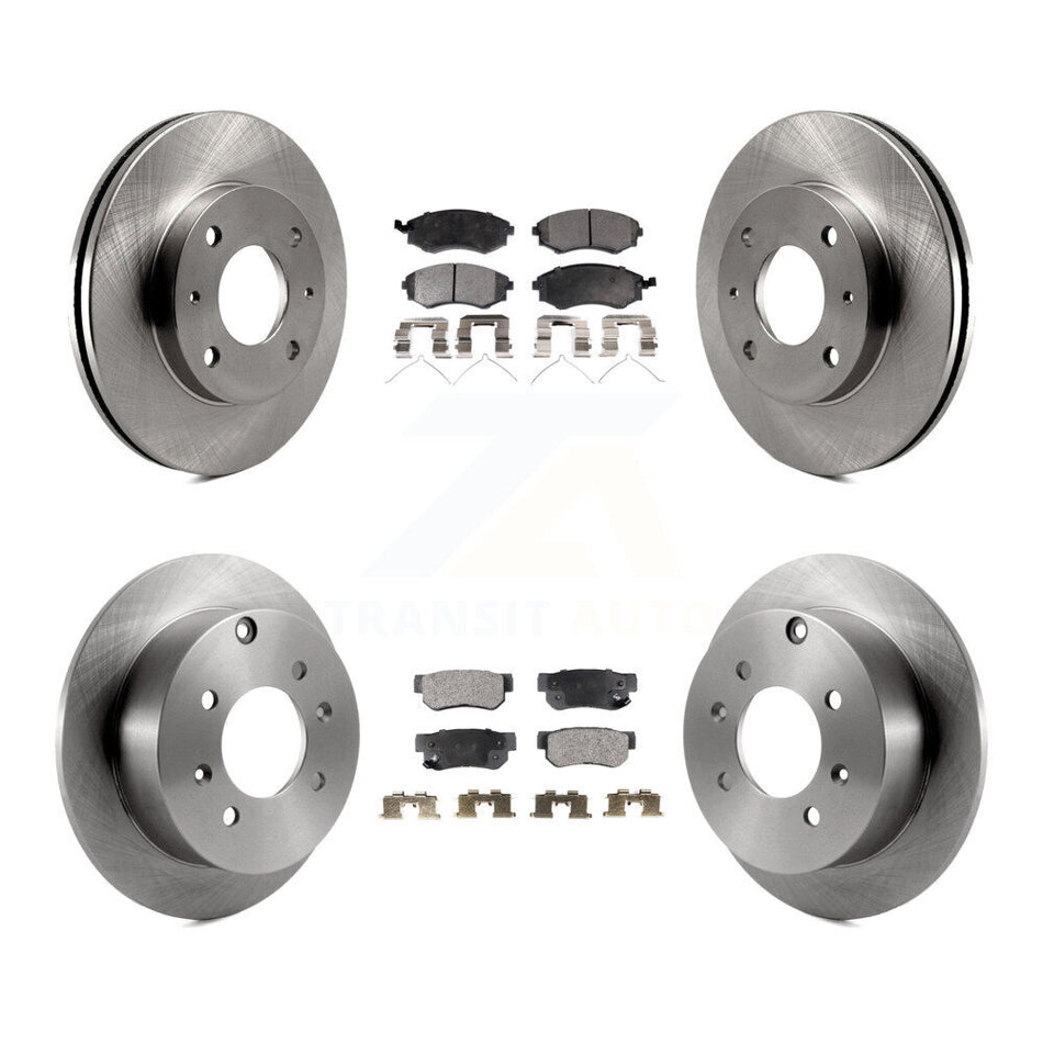 Front Rear Disc Brake Rotors And Ceramic Pads Kit For Hyundai Sonata K8T-101175