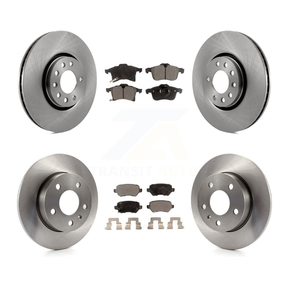 Front Rear Disc Brake Rotors And Ceramic Pads Kit For 2008-2009 Saturn Astra K8T-101198