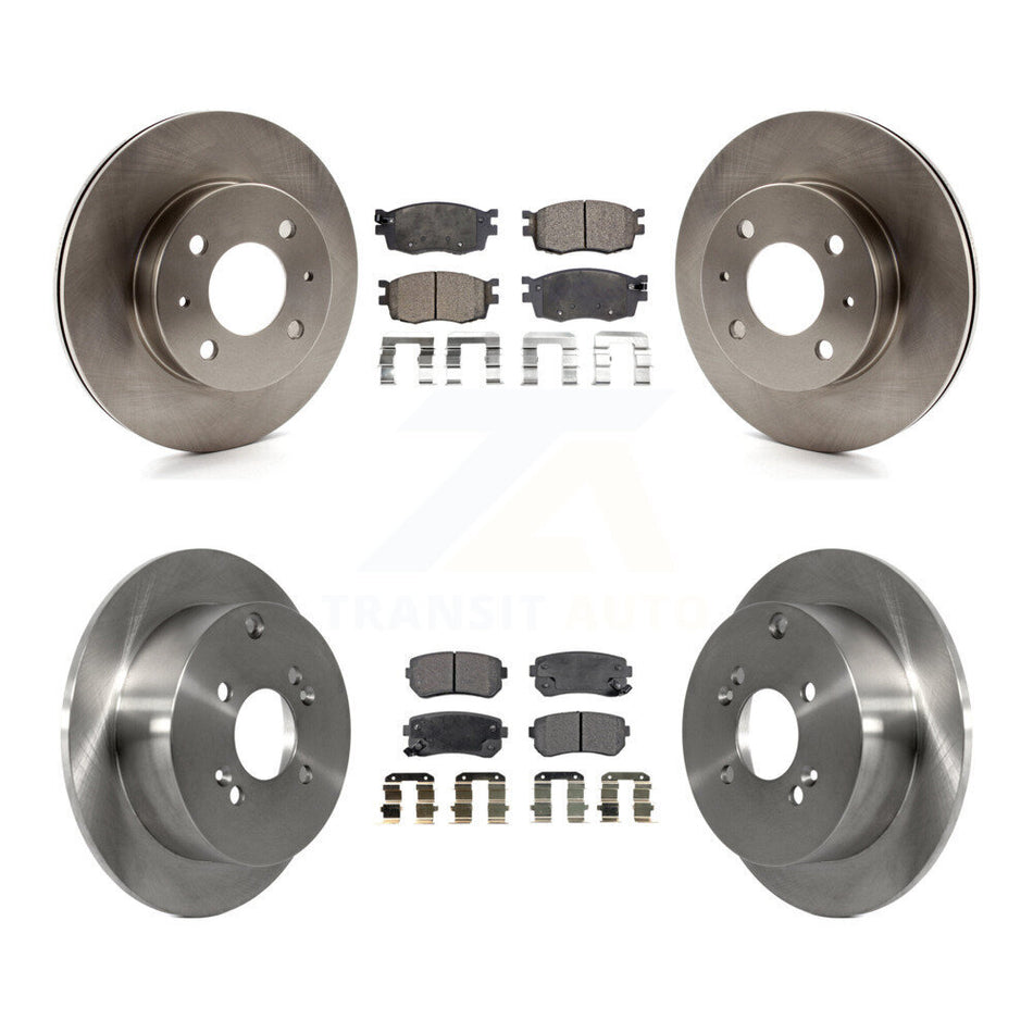 Front Rear Disc Brake Rotors And Ceramic Pads Kit For 2006 Hyundai Accent Hatchback K8T-101253