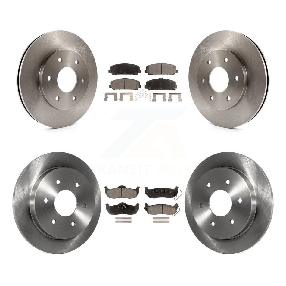 Front Rear Disc Brake Rotors And Ceramic Pads Kit For 2007 INFINITI QX56 With 320mm Diameter Rotor To 03 07 K8T-101256