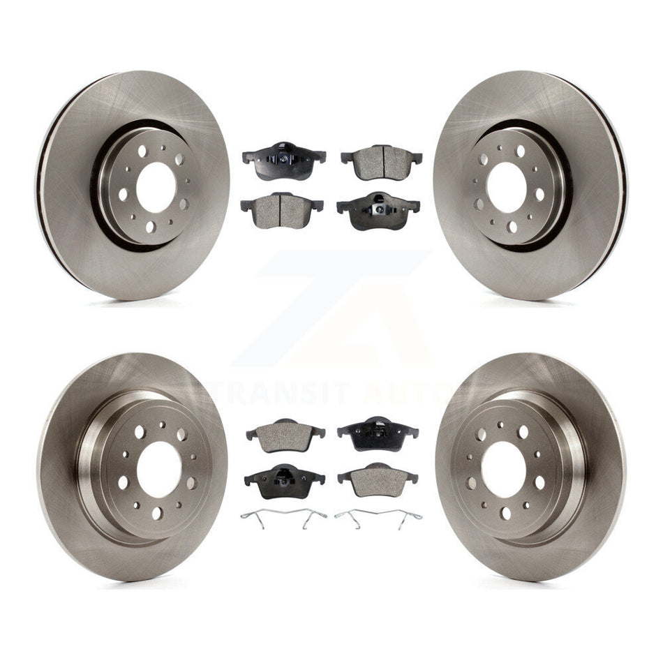 Front Rear Disc Brake Rotors And Ceramic Pads Kit For 2008 Volvo S60 With 316mm Diameter Rotor K8T-101269