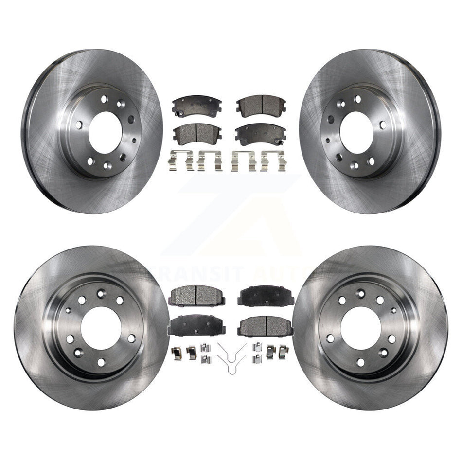 Front Rear Disc Brake Rotors And Ceramic Pads Kit For 2003-2005 Mazda 6 K8T-101279