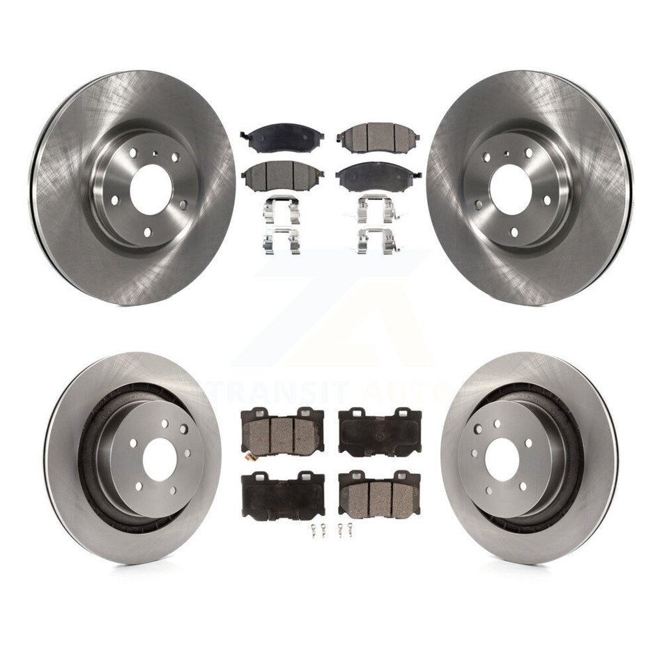 Front Rear Brake Rotor Ceramic Pad Kit For 2009-2020 Nissan 370Z With Dual Piston Caliper K8T-101287