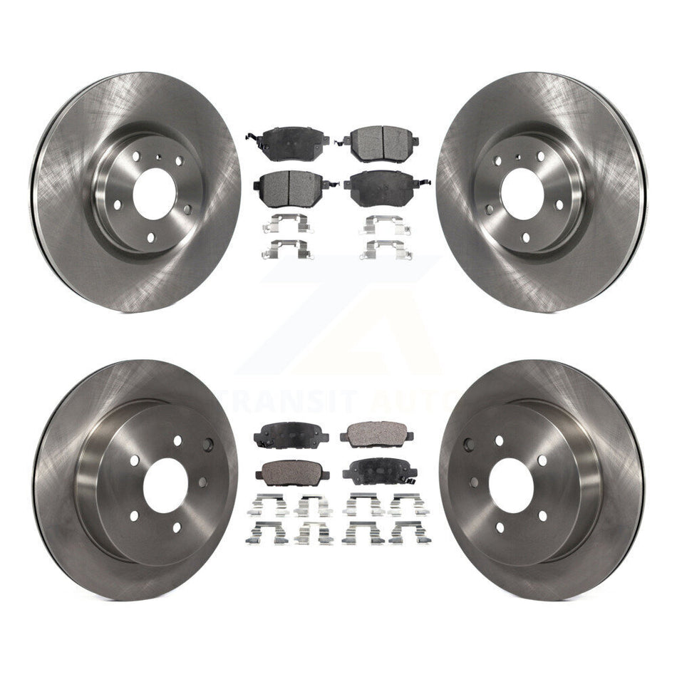 Front Rear Disc Brake Rotors And Ceramic Pads Kit For Nissan Murano K8T-101289