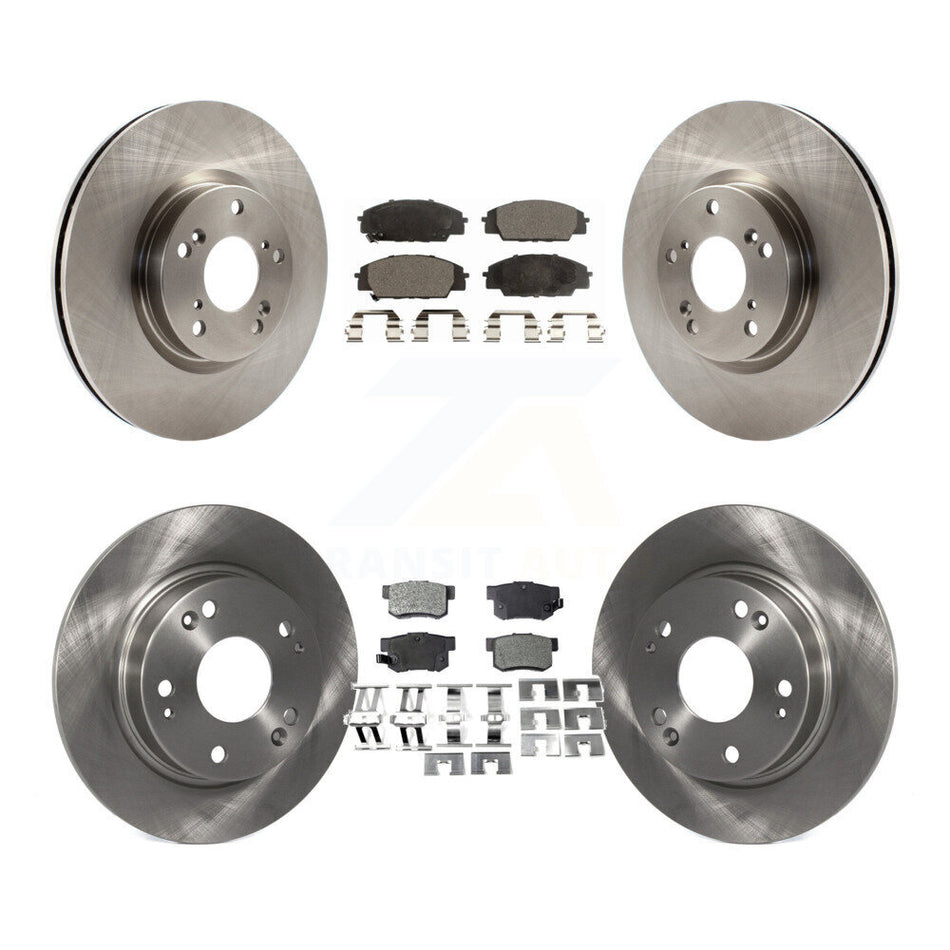 Front Rear Disc Brake Rotors And Ceramic Pads Kit For Honda Civic Acura CSX K8T-101290