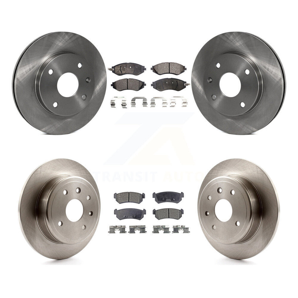 Front Rear Disc Brake Rotors And Ceramic Pads Kit For 2004-2006 Chevrolet Optra With 276mm Diameter Rotor K8T-101298