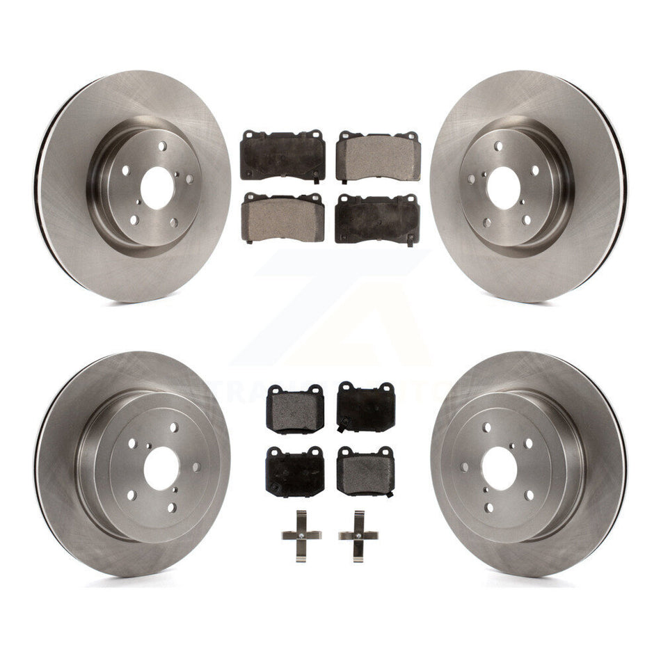 Front Rear Disc Brake Rotors And Ceramic Pads Kit For Subaru Impreza K8T-101304