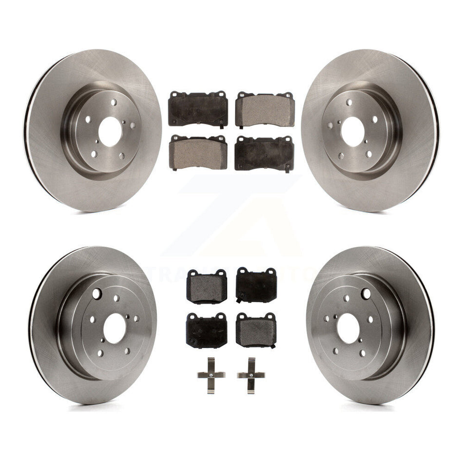 Front Rear Disc Brake Rotors And Ceramic Pads Kit For Subaru Impreza WRX STI K8T-101305