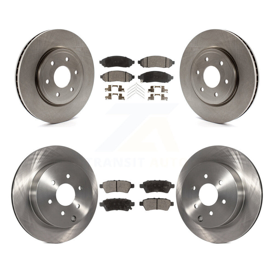 Front Rear Disc Brake Rotors And Ceramic Pads Kit For Nissan Pathfinder K8T-101314