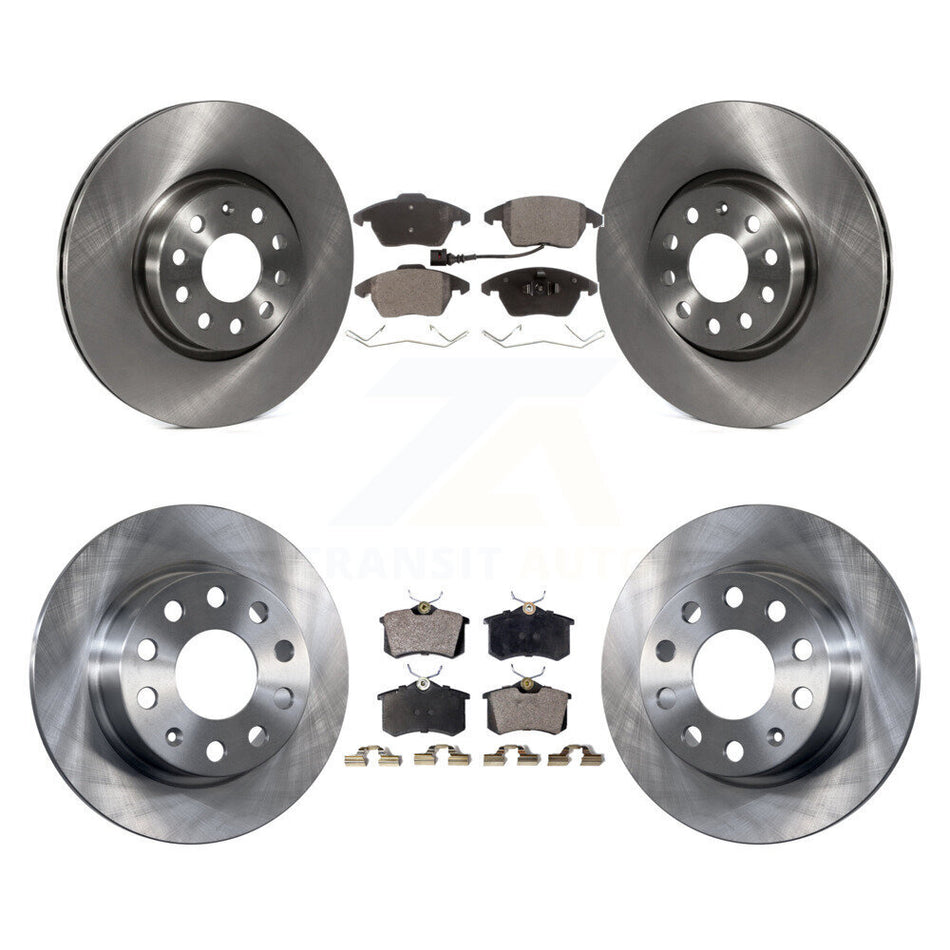 Front Rear Disc Brake Rotors And Ceramic Pads Kit For Volkswagen Jetta Beetle K8T-101324