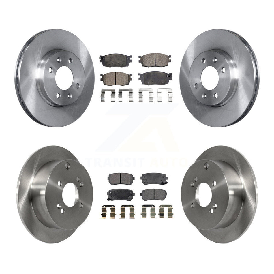 Front Rear Disc Brake Rotors And Ceramic Pads Kit For Hyundai Accent Kia Rio Rio5 K8T-101338