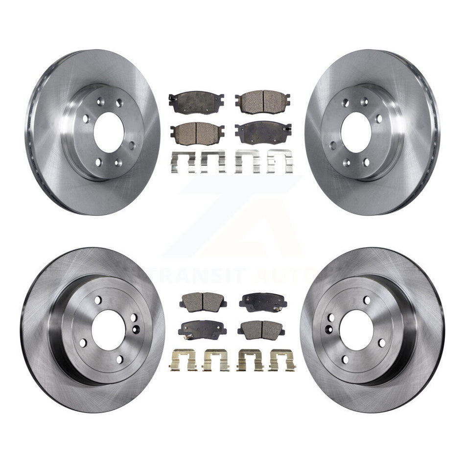 Front Rear Disc Brake Rotors And Ceramic Pads Kit For 2011 Hyundai Accent K8T-101339
