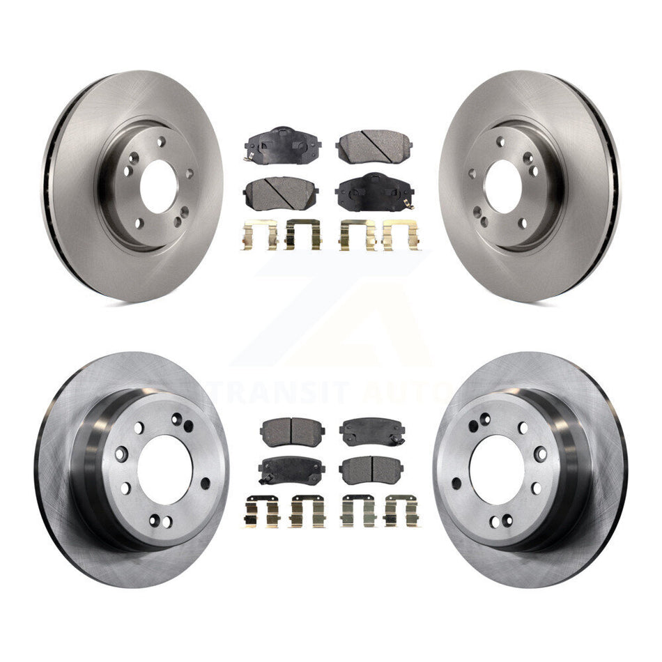 Front Rear Disc Brake Rotors And Ceramic Pads Kit For Kia Sportage Hyundai Tucson K8T-101347
