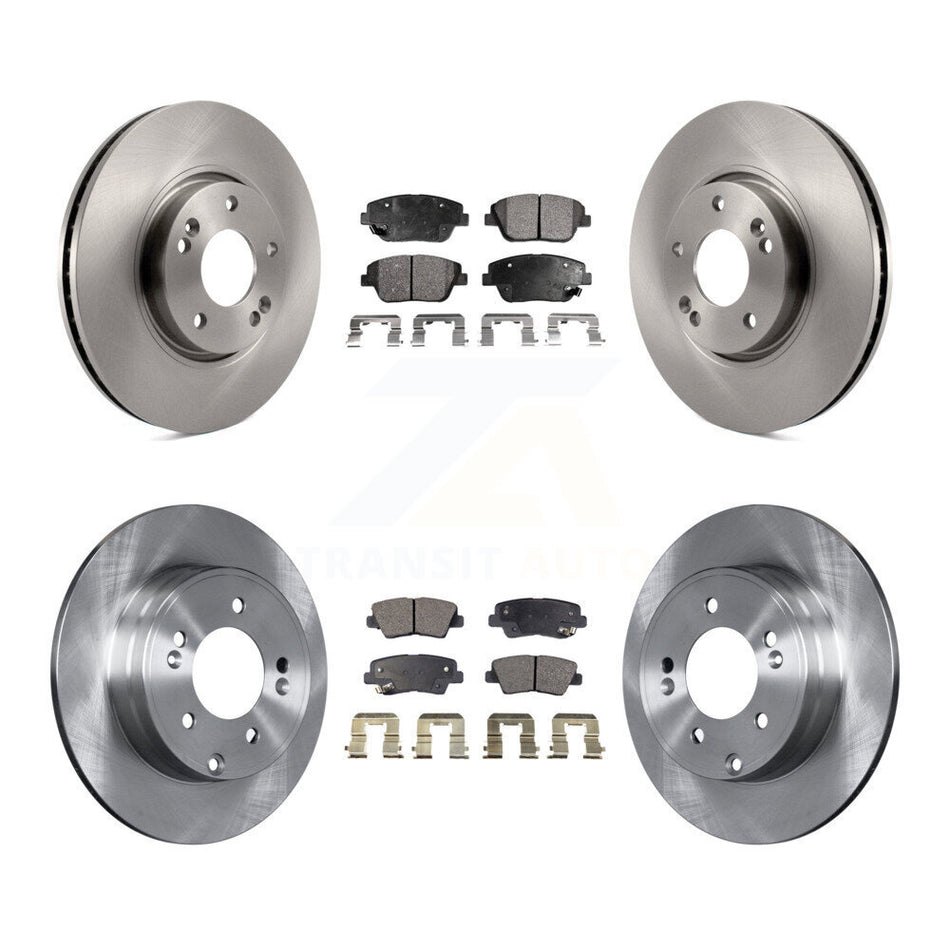 Front Rear Disc Brake Rotors And Ceramic Pads Kit For Hyundai Sonata Kia Optima K8T-101352
