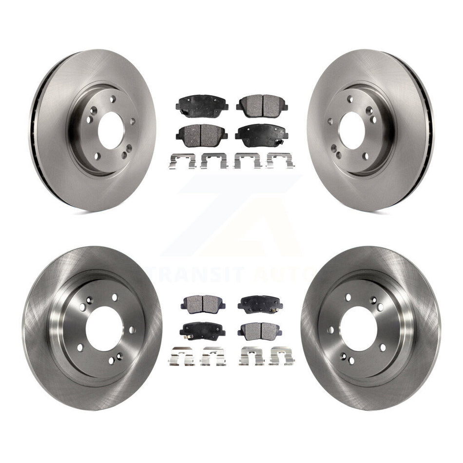 Front Rear Disc Brake Rotors And Ceramic Pads Kit For Kia Optima With Electric Parking K8T-101353
