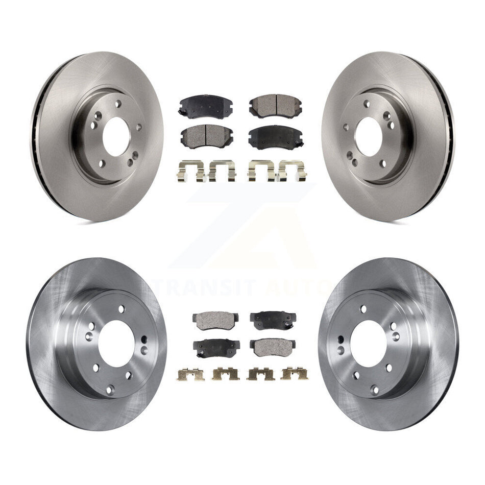 Front Rear Disc Brake Rotors And Ceramic Pads Kit For Hyundai Sonata 3.3L K8T-101360