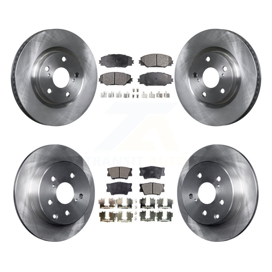 Front Rear Disc Brake Rotors And Ceramic Pads Kit For Toyota RAV4 K8T-101366
