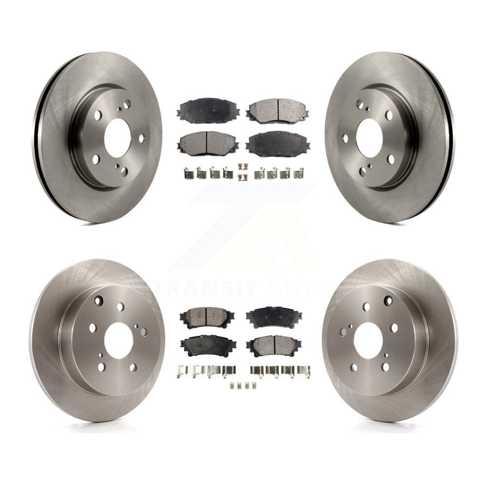 Front Rear Disc Brake Rotors And Ceramic Pads Kit For 2012-2018 Toyota Prius V K8T-101378
