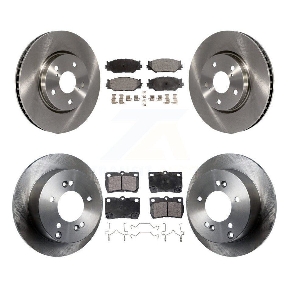 Front Rear Disc Brake Rotors And Ceramic Pads Kit For Lexus IS250 K8T-101387