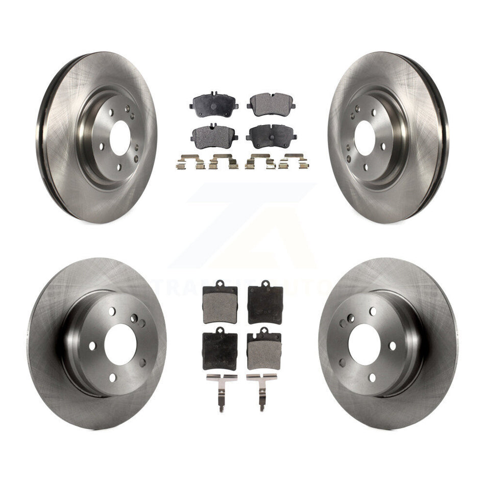 Front Rear Disc Brake Rotors And Ceramic Pads Kit For 2004 Mercedes-Benz C320 Wagon Coupe with RWD With Sport Package K8T-101402